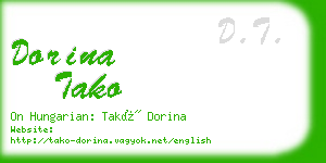 dorina tako business card